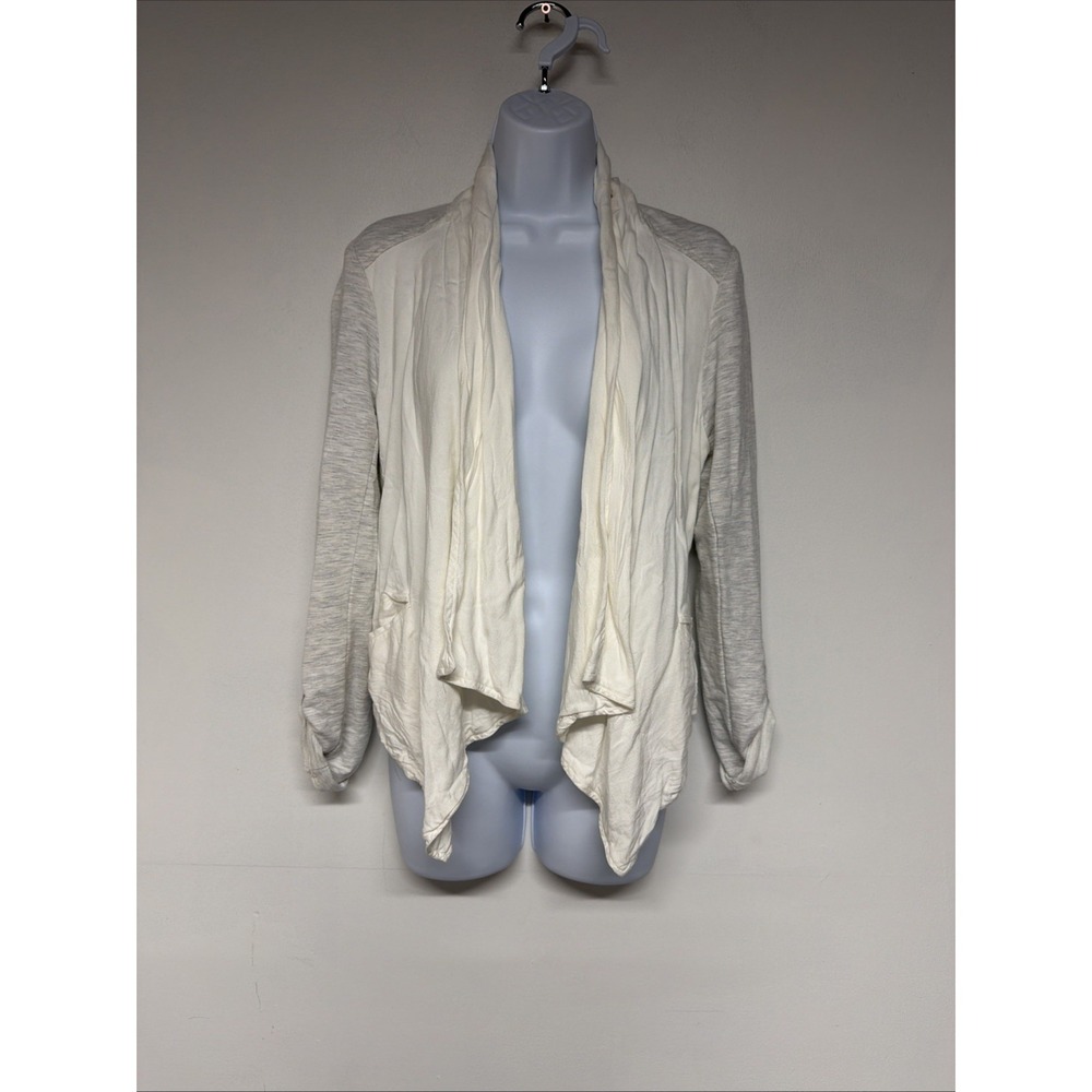 Anthropologie Dolan Cardigan Sweater Size M Open Front Casual Work Wear Beige